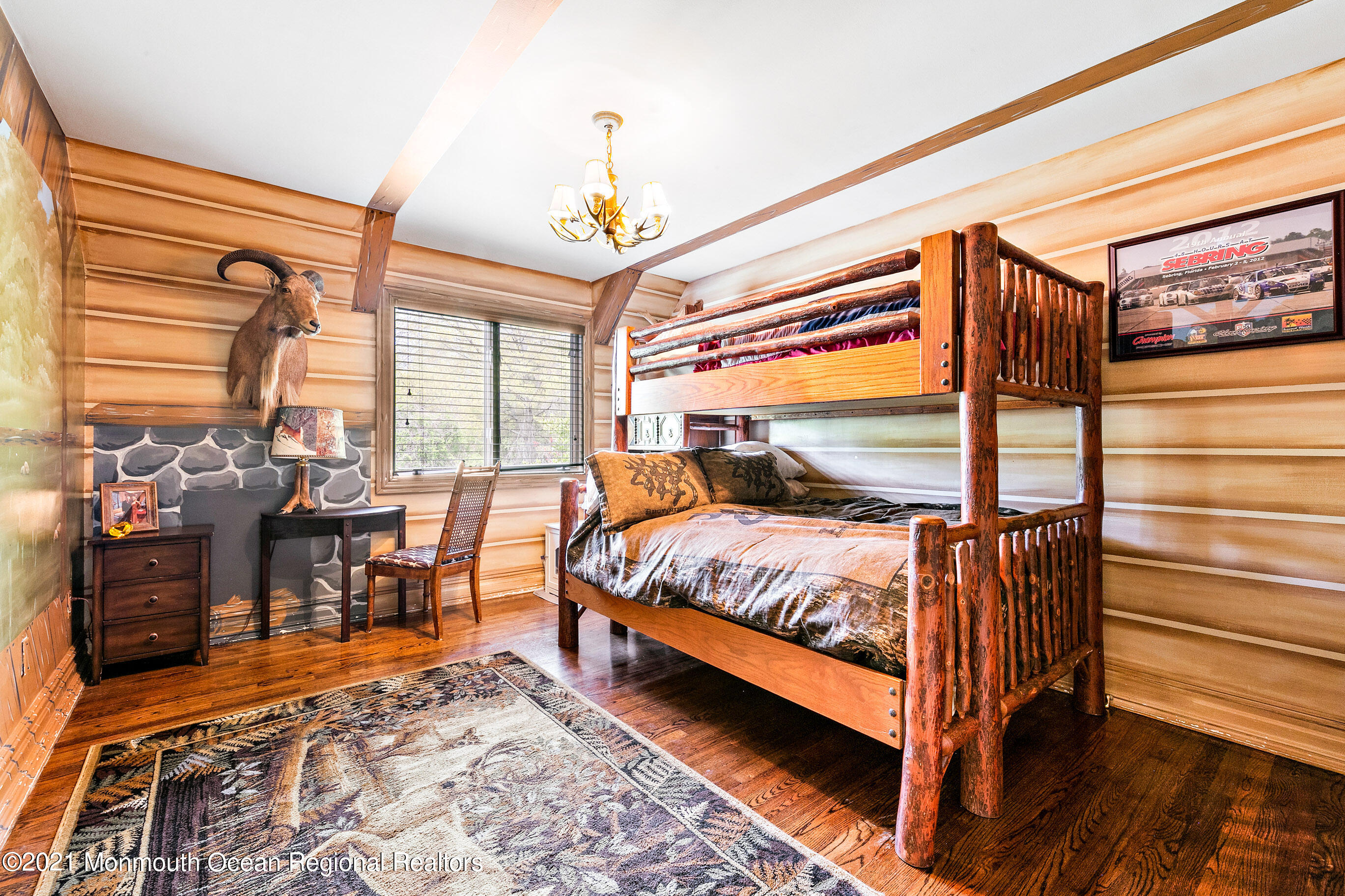 5 Post Road Rumson, NJ 07760 - Photo 37 of 67 a bedroom with a bed window and chairs
