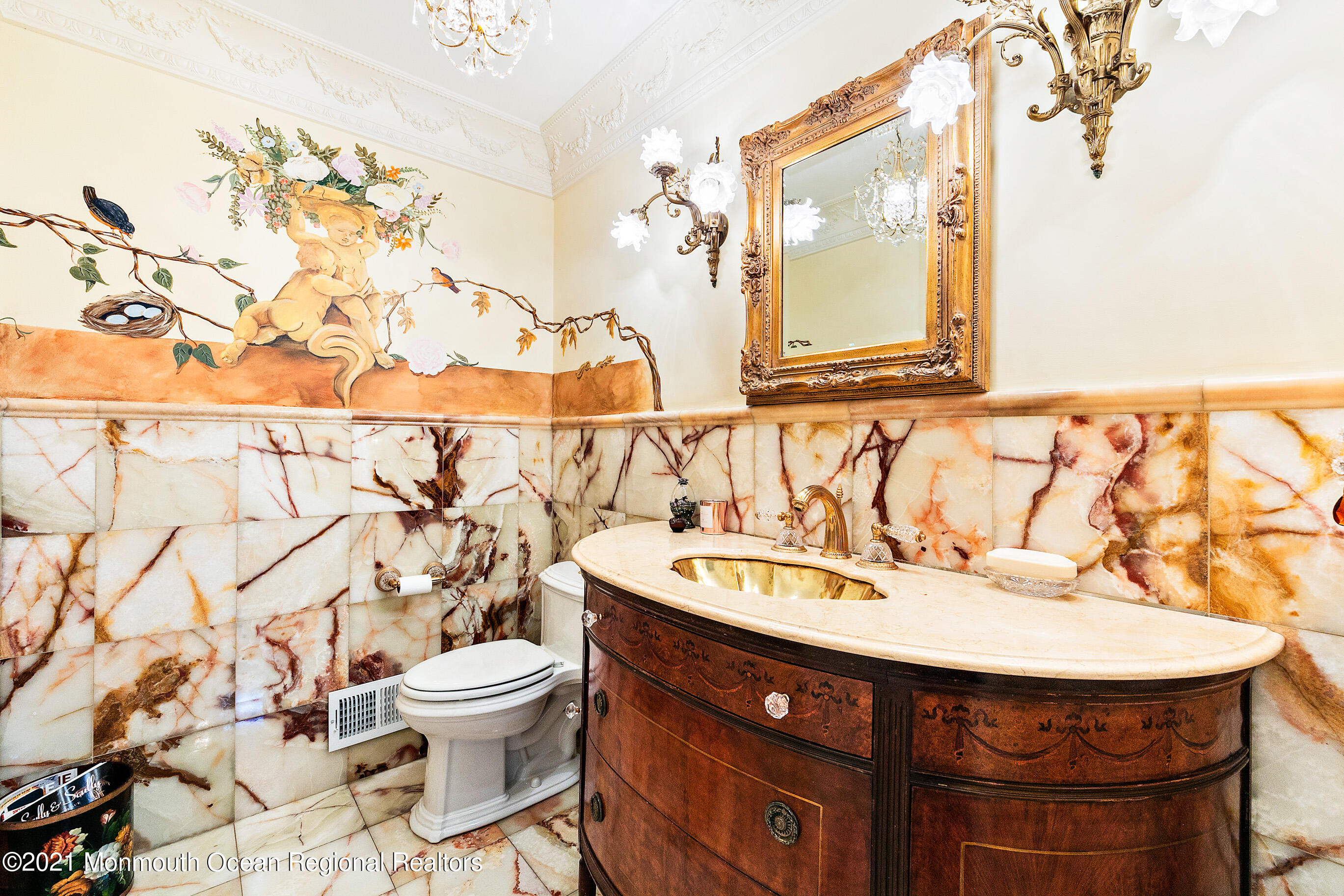 5 Post Road Rumson, NJ 07760 - Photo 41 of 67 a bathroom with a sink and a mirror