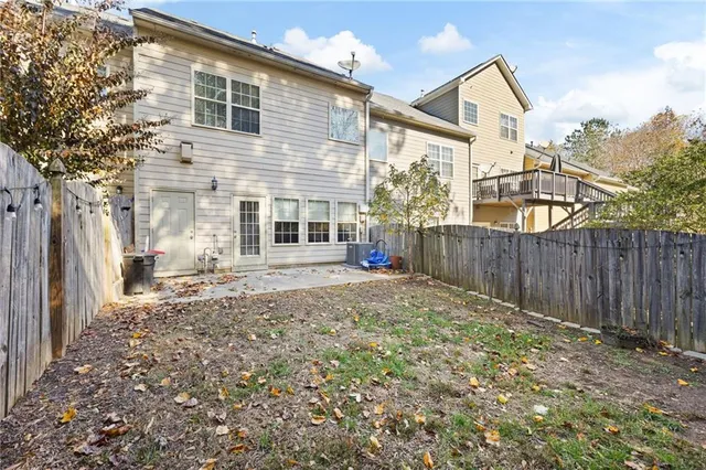 a backyard of a house