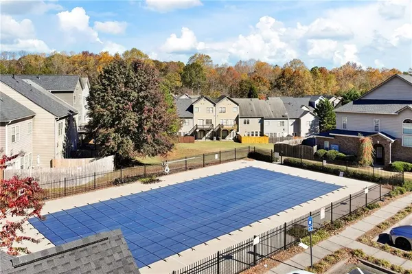 a view of outdoor space with seating