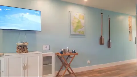 a room with a table and chair