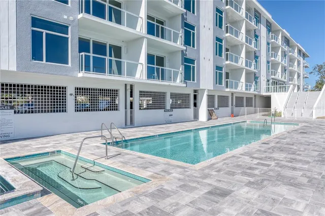 a view of a house with a swimming pool