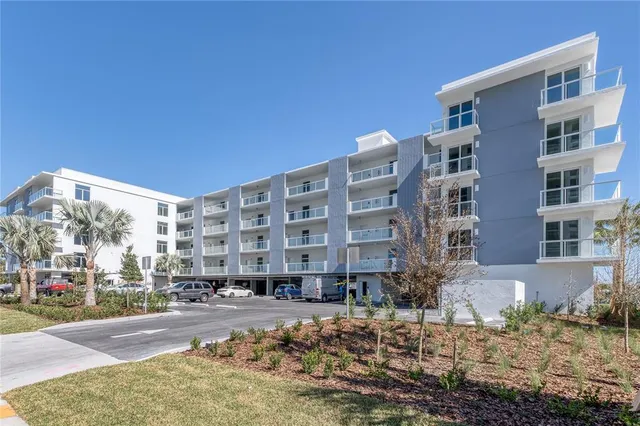 a view of a tall building