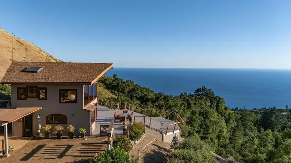 an aerial view of multiple house