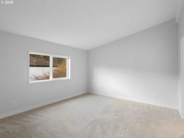 an empty room with a window