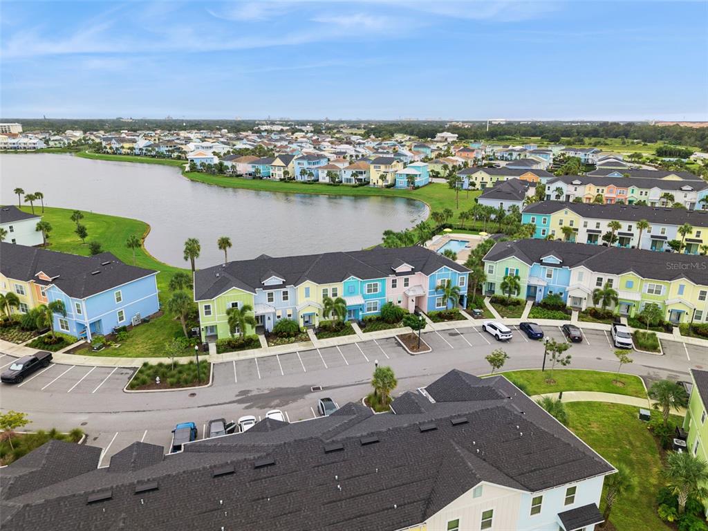 2949 Caribbean Soul Drive Kissimmee, FL 34747 - Photo 40 of 88 an aerial view of a city with lots of residential buildings lake and ocean view