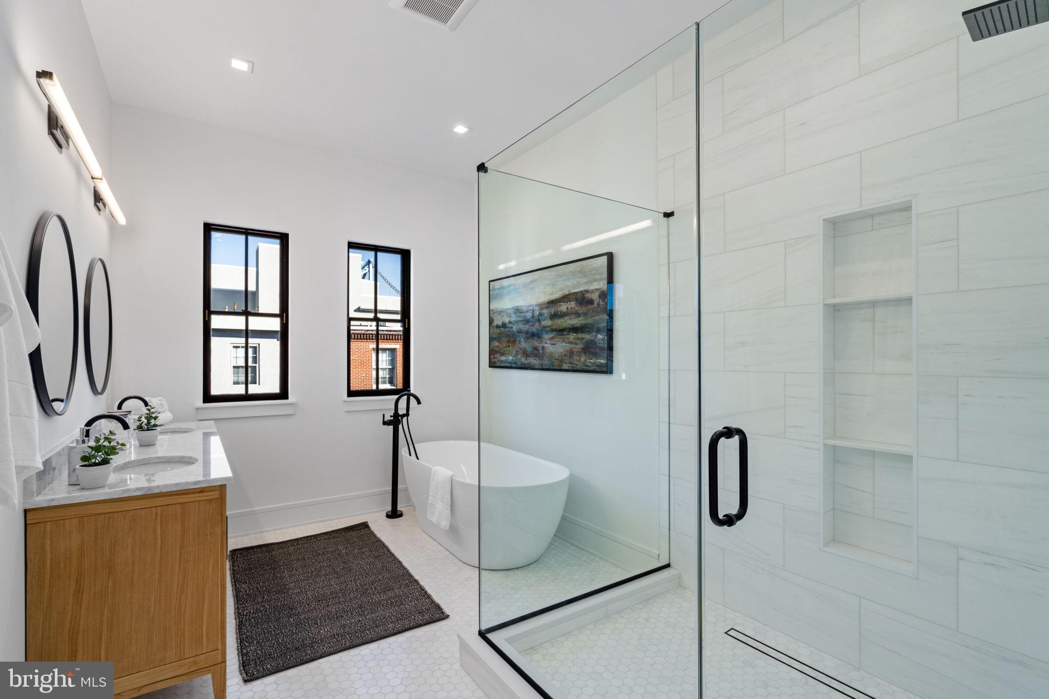 249 Philip Way Philadelphia, PA 19106 - Photo 43 of 61 a bathroom with a bathtub sink and mirror