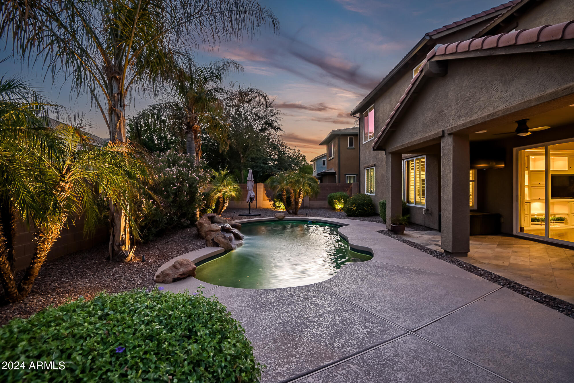 3561 East Weather Vane Road Gilbert, AZ 85296 - Photo 56 of 62 Evening views of yard