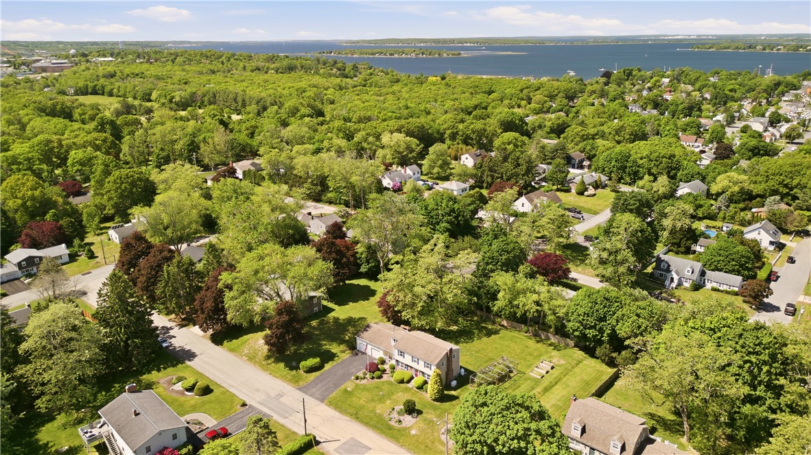 5 Heritage Road Bristol, RI 02809 - Photo 47 of 50 Aerial View of the House looking toward Bristol Harbor and Downtown