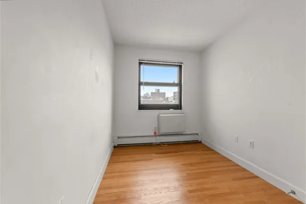 an empty room with a window