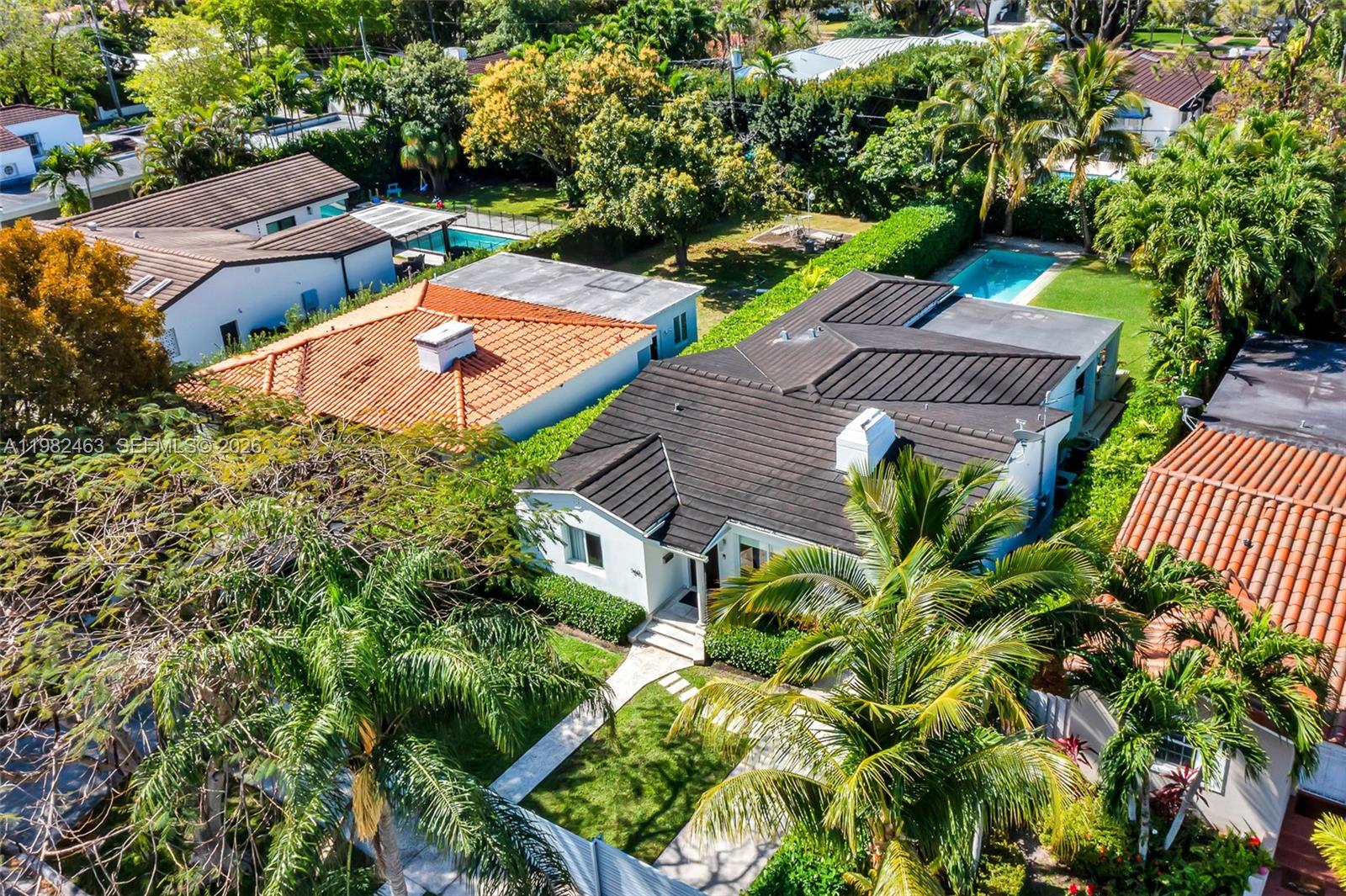 540 Southwest 27th Road Miami, FL 33129 - Photo 51 of 54 an aerial view of a house with a garden