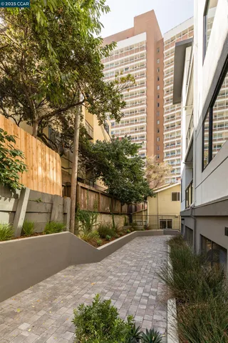 a view of a street in front of a building