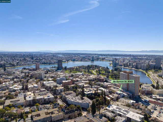 an aerial view of a city