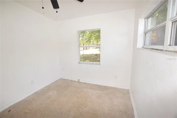 an empty room with a window