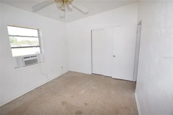 an empty room with a window