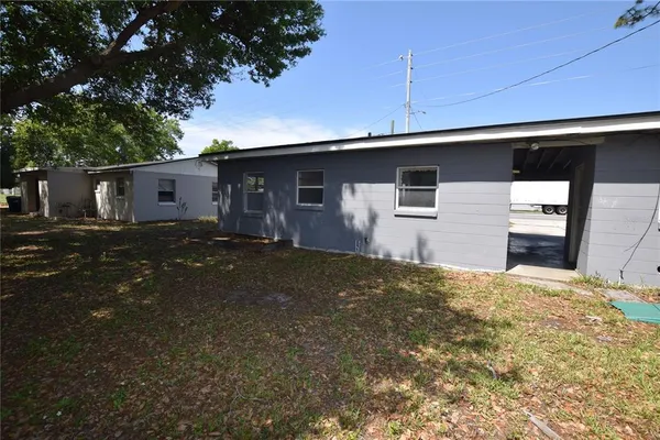 a backyard of a house