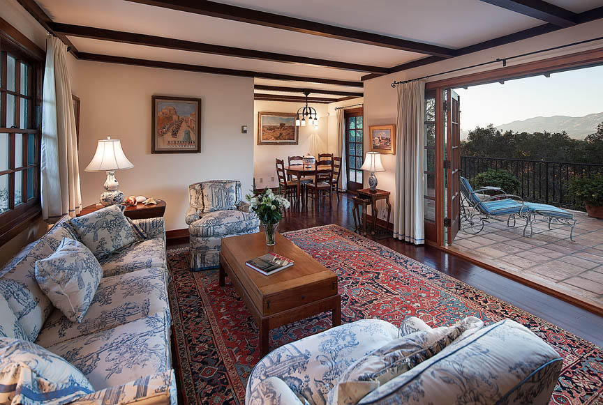 695 Via Hierba Santa Barbara, CA 93110 - Photo 17 of 29 a living room with furniture and a floor to ceiling window