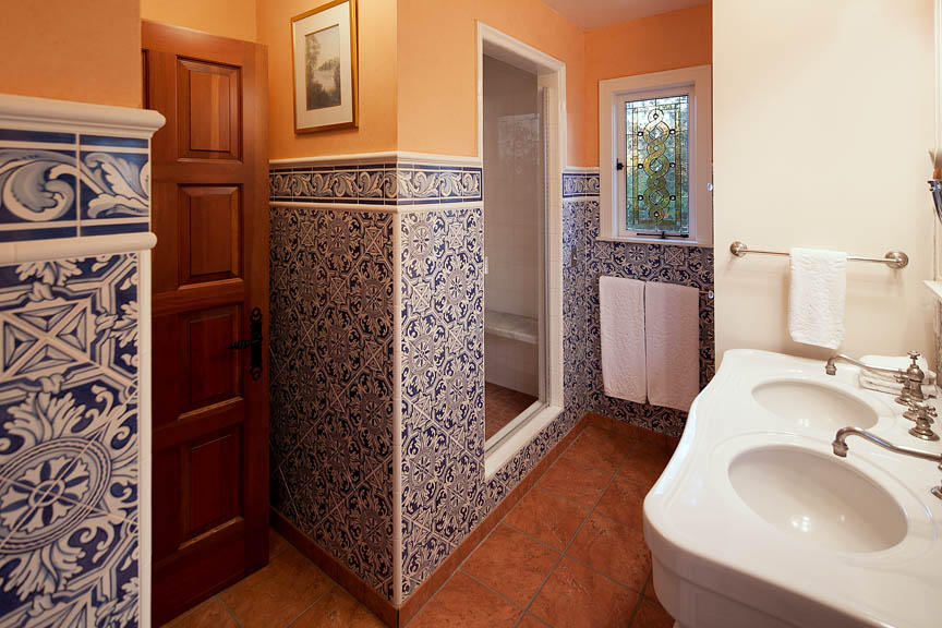 695 Via Hierba Santa Barbara, CA 93110 - Photo 20 of 29 a bathroom with a sink a mirror and a shower