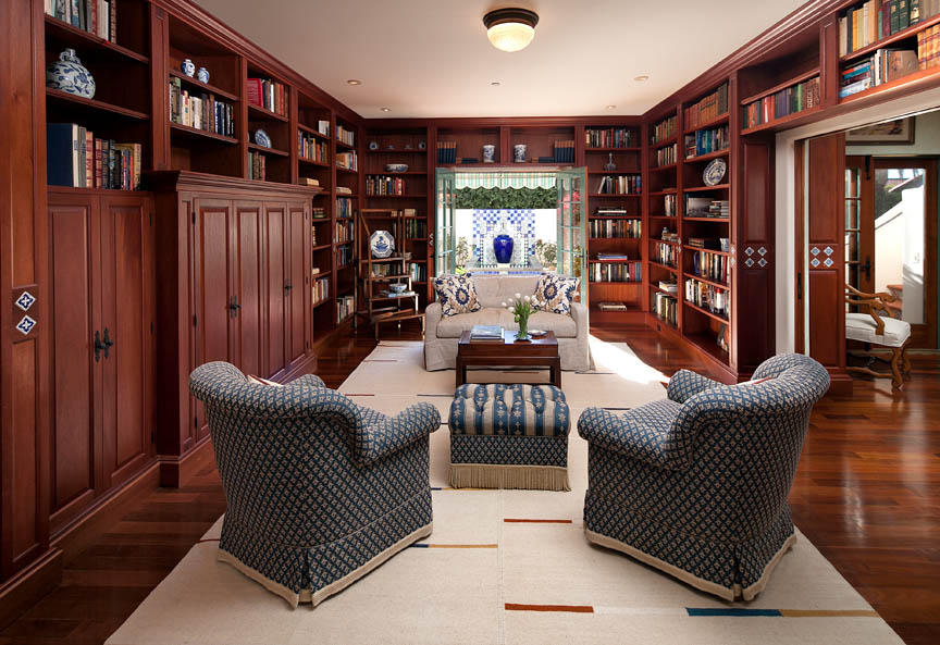695 Via Hierba Santa Barbara, CA 93110 - Photo 7 of 29 a living room with furniture a bookshelf and a window