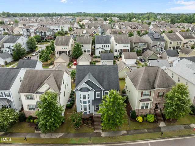 an aerial view of multiple house