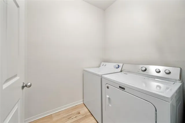 a view of utility room with washer and dryer