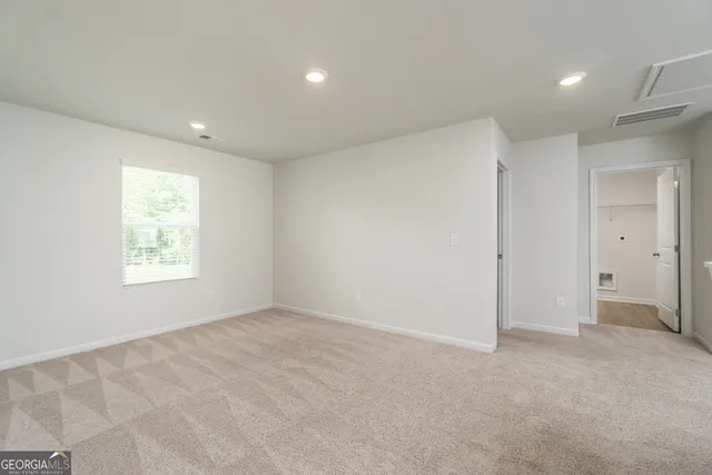 an empty room with a window