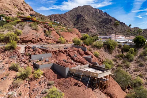a view of a city with an ocean