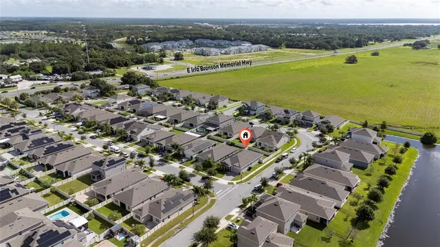 an aerial view of a city