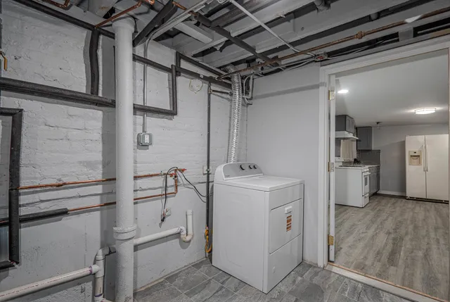 a view of storage and utility room