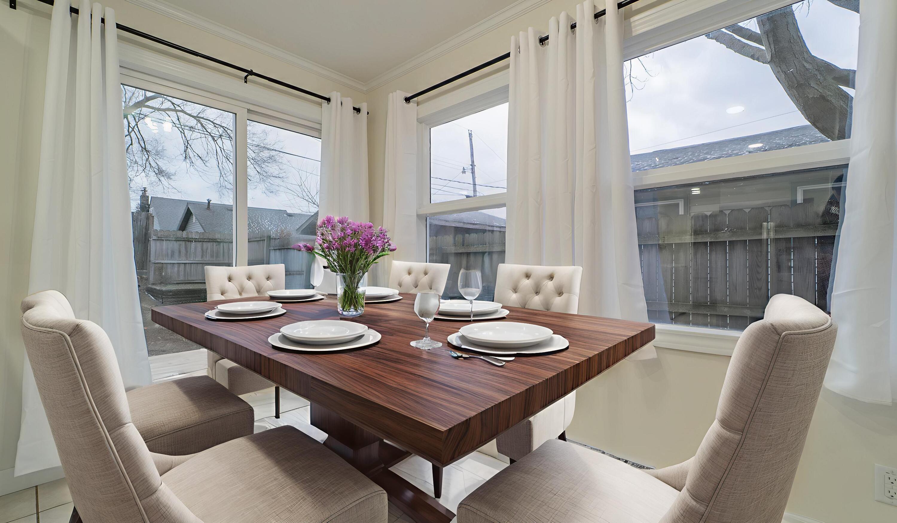 722 Madison Street Michigan City, IN 46360 - Photo 4 of 43 a view of a dining room with furniture window and outside view