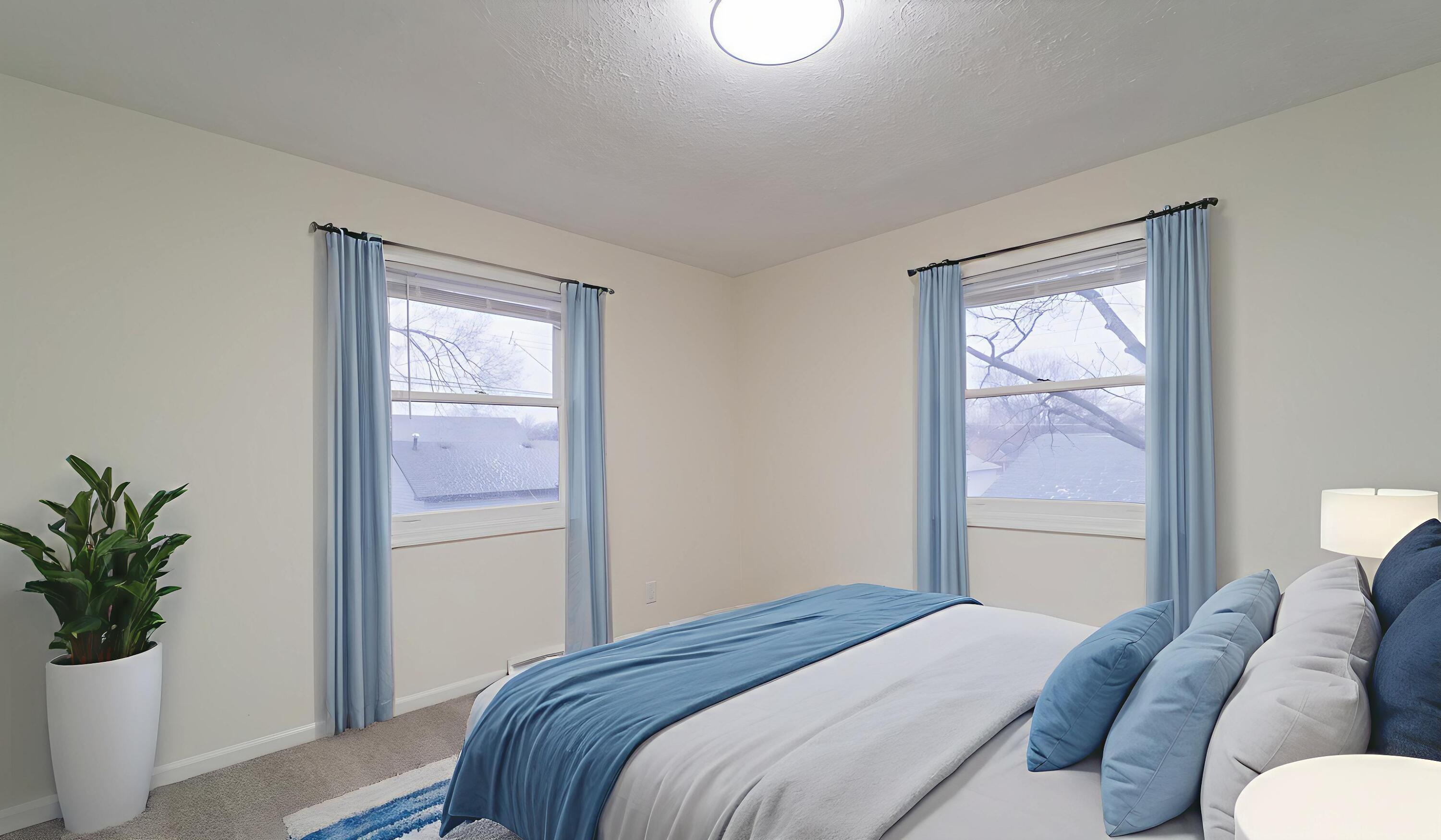 722 Madison Street Michigan City, IN 46360 - Photo 10 of 43 a bedroom with a bed and a window