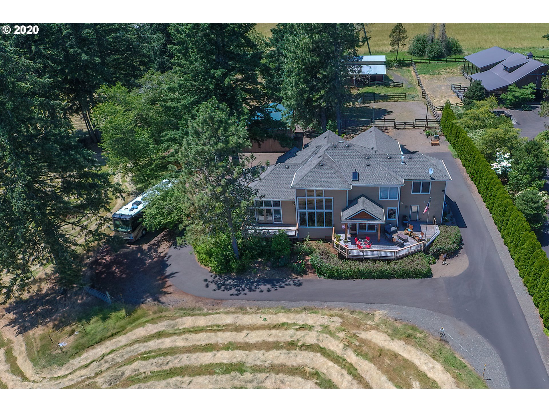 17420 Southwest Parrett Mountain Road Sherwood, OR 97140 - Photo 30 of 32 a view of house with garden space and swimming pool