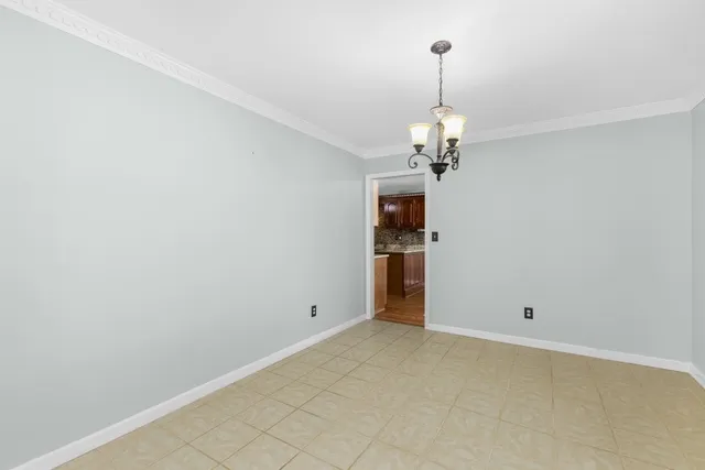 a view of a room with an empty space