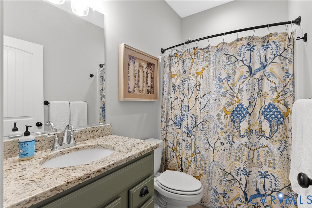 3763 Old Ridge Road Farmville, VA 23901 - Photo 22 of 44 Bathroom with vanity and curtained shower