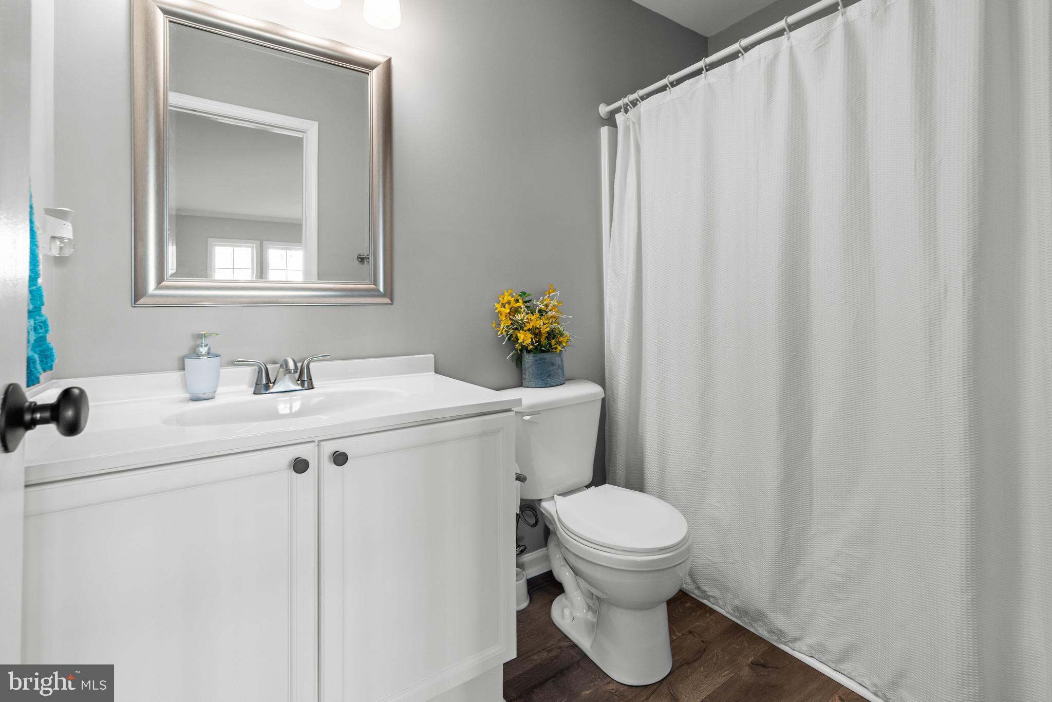 404 Pinnacle Drive Bunker Hill, WV 25413 - Photo 24 of 36 a bathroom with a sink mirror vanity and toilet