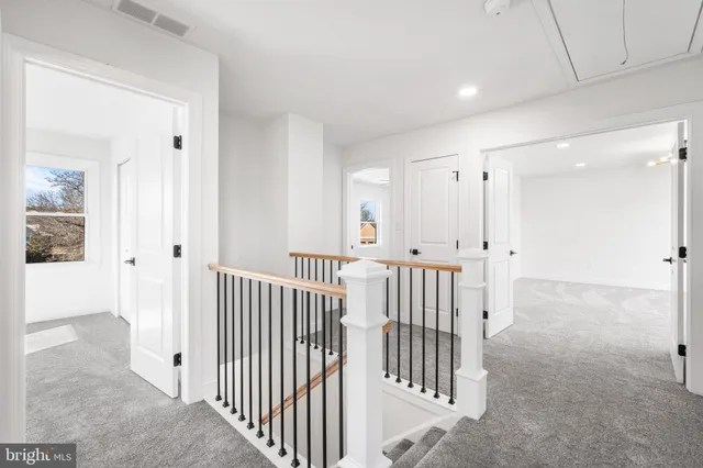 a view of a hallway with entryway