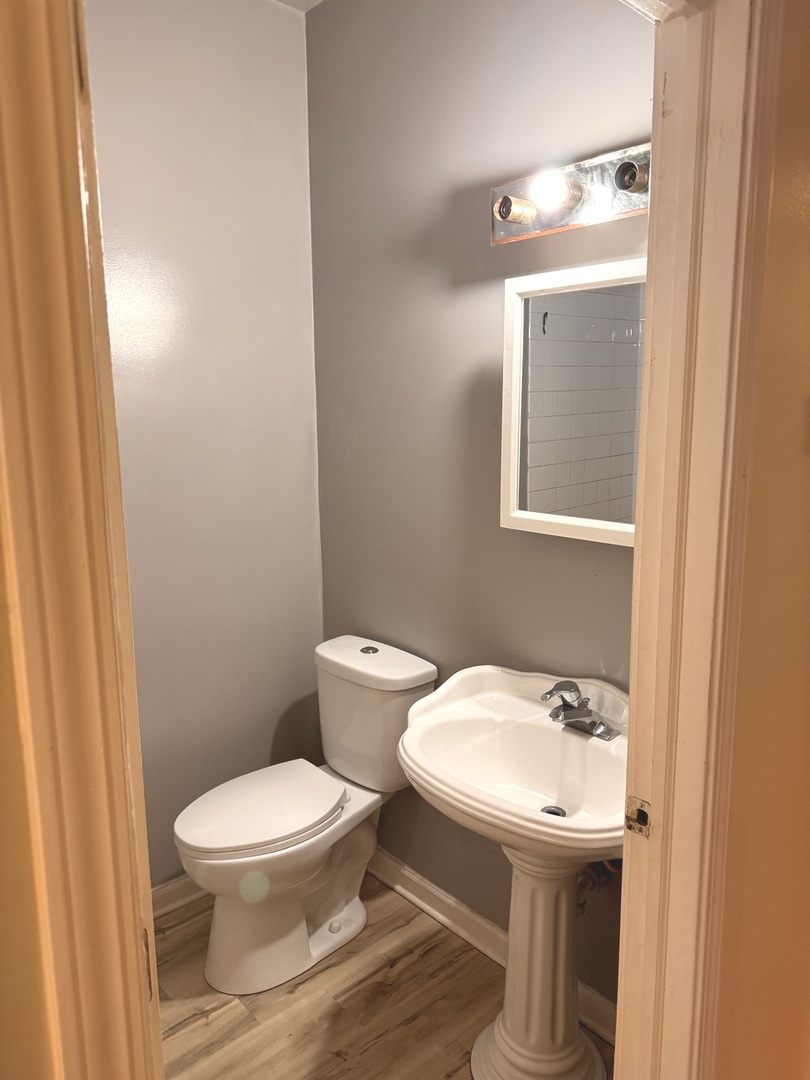 4615 South Michigan Avenue, Unit 2S Chicago, IL 60653 - Photo 12 of 26 a white toilet sitting next to a bathroom sink