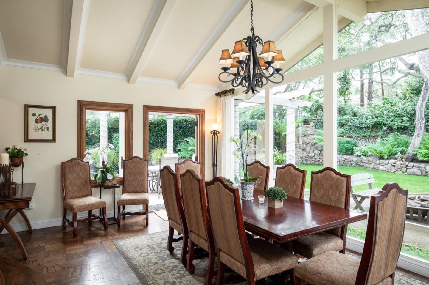 2869 Coyote Road Pebble Beach, CA 93953 - Photo 21 of 35 a view of a dining room with furniture window and outside view