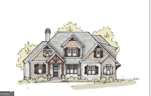 a front view of a house