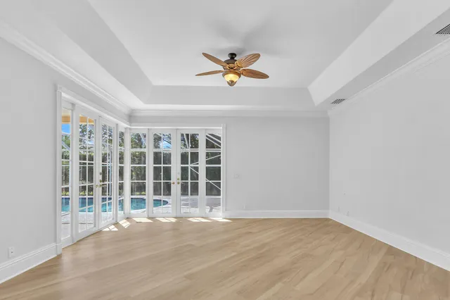 a view of outdoor space with swimming pool and porch