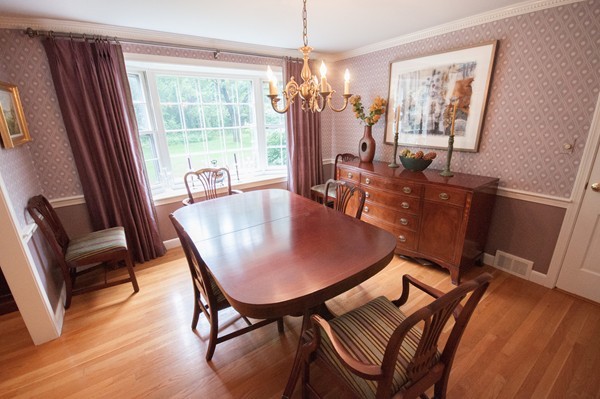 3 Decatur Lane Wayland, MA 01778 - Photo 6 of 15 a dining room with furniture and wooden floor