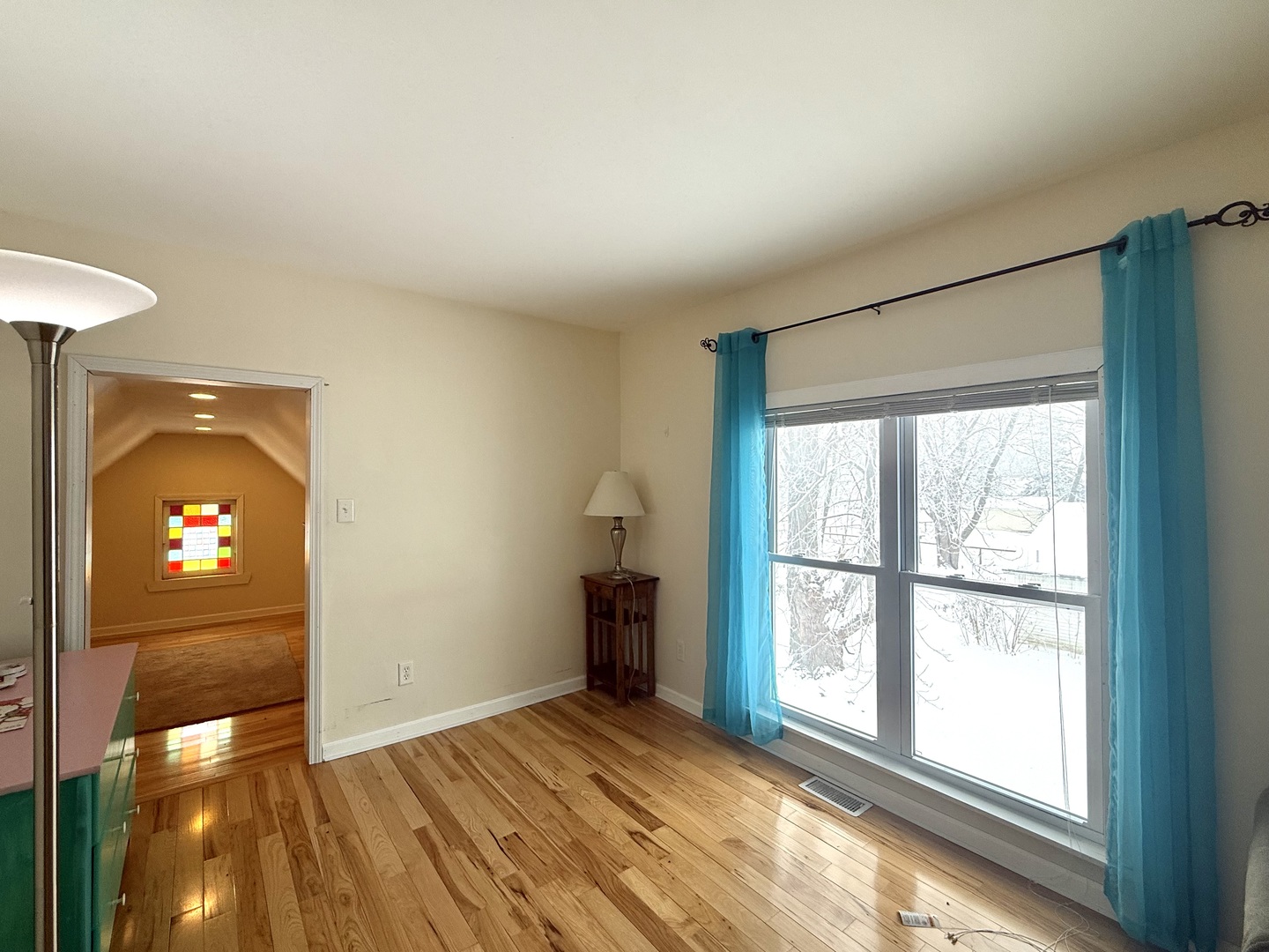 136 West Chestnut Street Compton, IL 61318 - Photo 15 of 24 a view of empty room with wooden floor and fan
