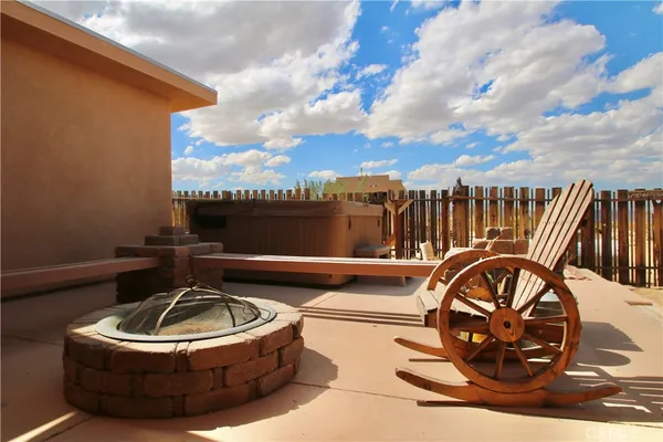 a wooden floor with a view of lake