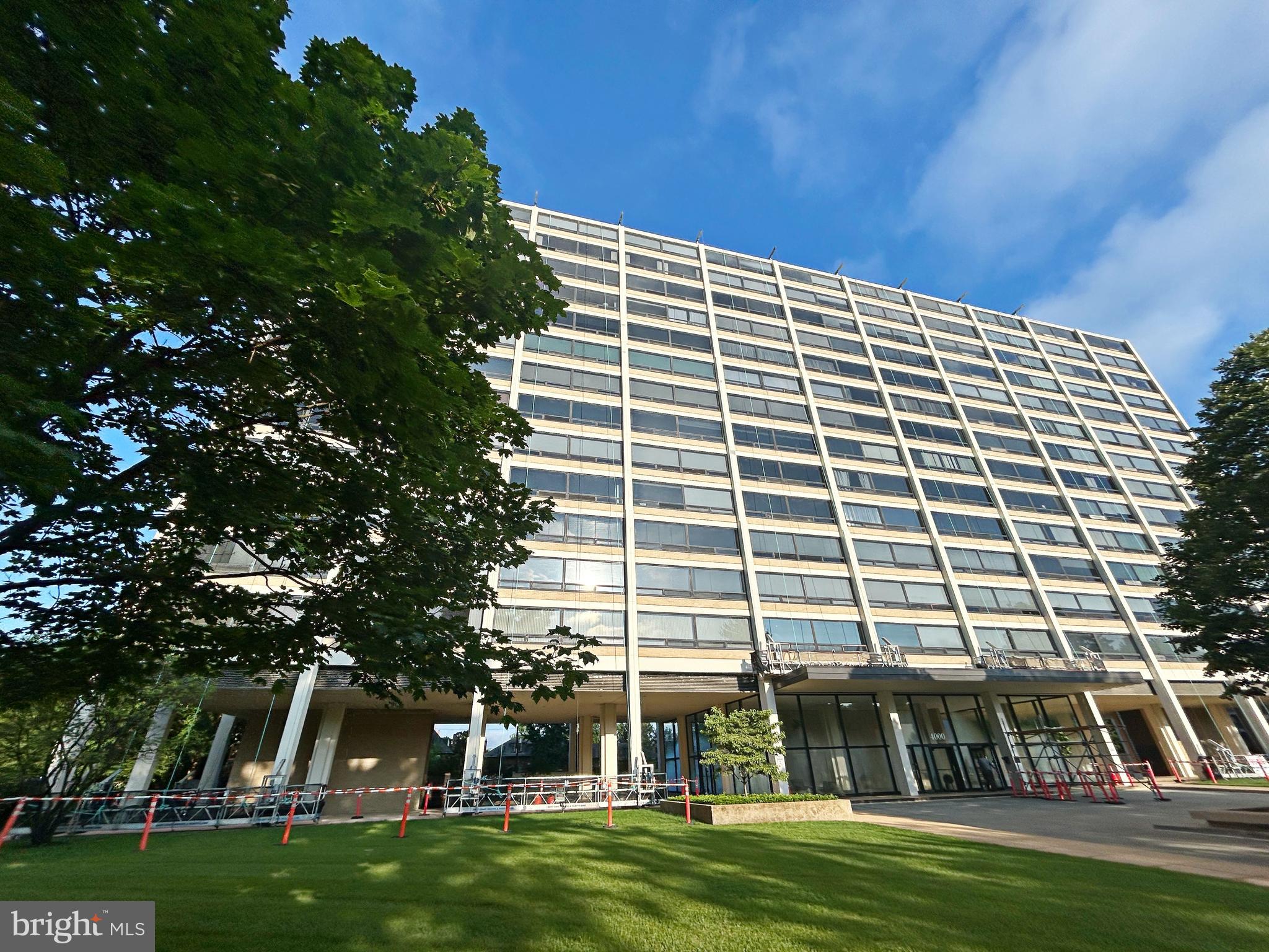 a front view of a building