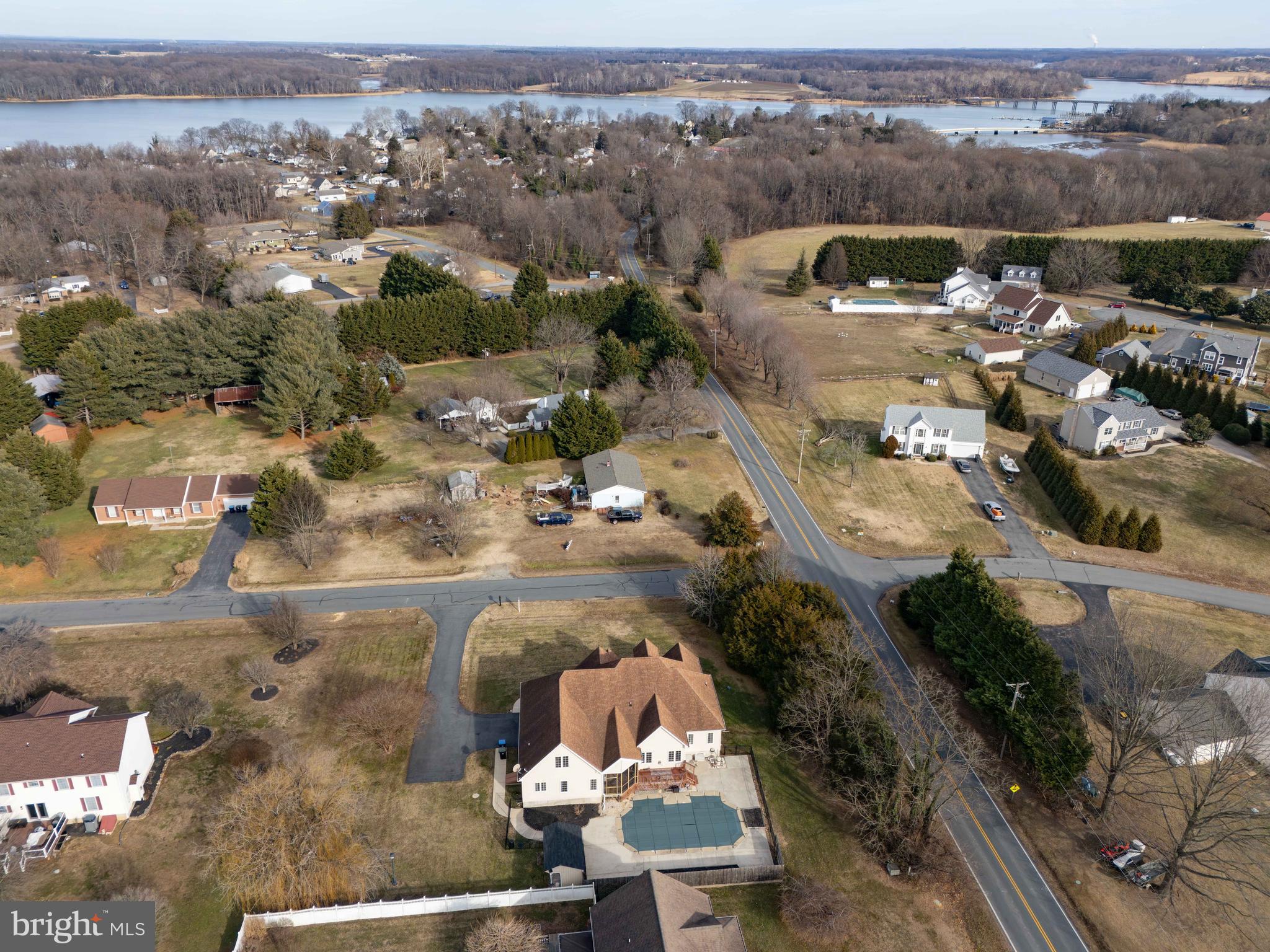 7 Club Lane Earleville, MD 21919 - Photo 42 of 48 an aerial view of a houses with a yard