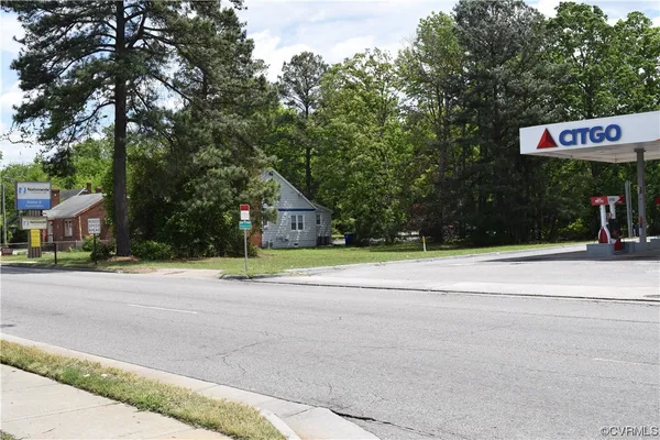 a view of street and sign board