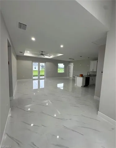 a view of hallway with stairs