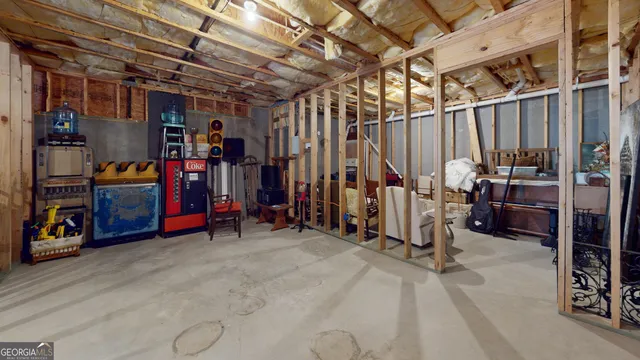 a view of storage and utility room