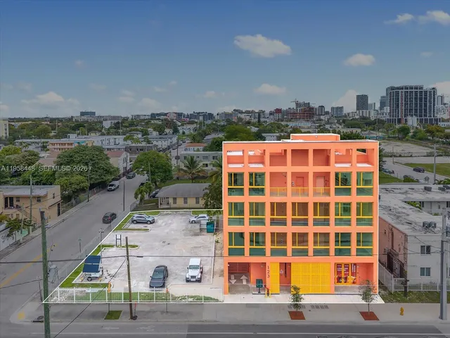 a view of a city with tall buildings