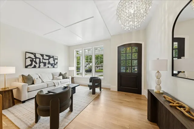 a living room with furniture or couch and a window